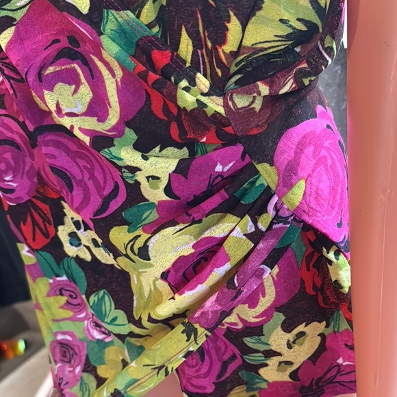 Karen Kane Floral Wrap Blouse - Multicolor - Picture 3 of 8